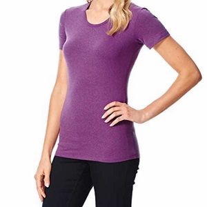 32 Degree Ladies Scoop Neck Tee Purple Size M
